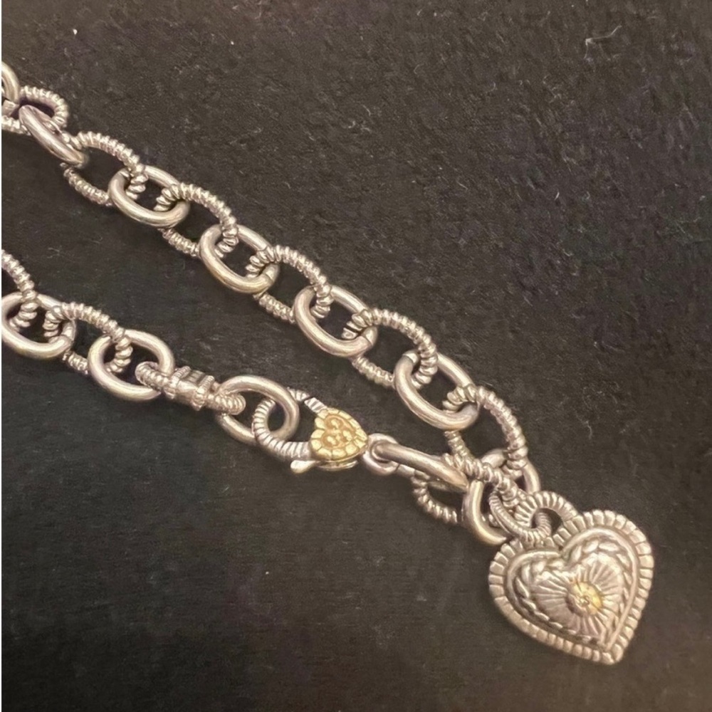 Judith ripka silver and gold bracelet